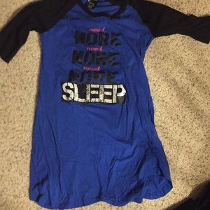 Blue and black nightshirt